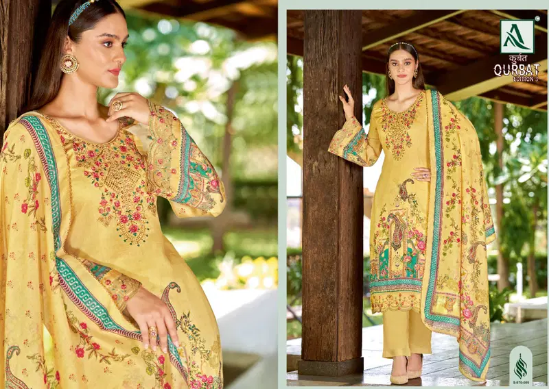 Alok Qurbat Edition 3 Fancy Casual Wear Jam Cotton Dress Material Collection